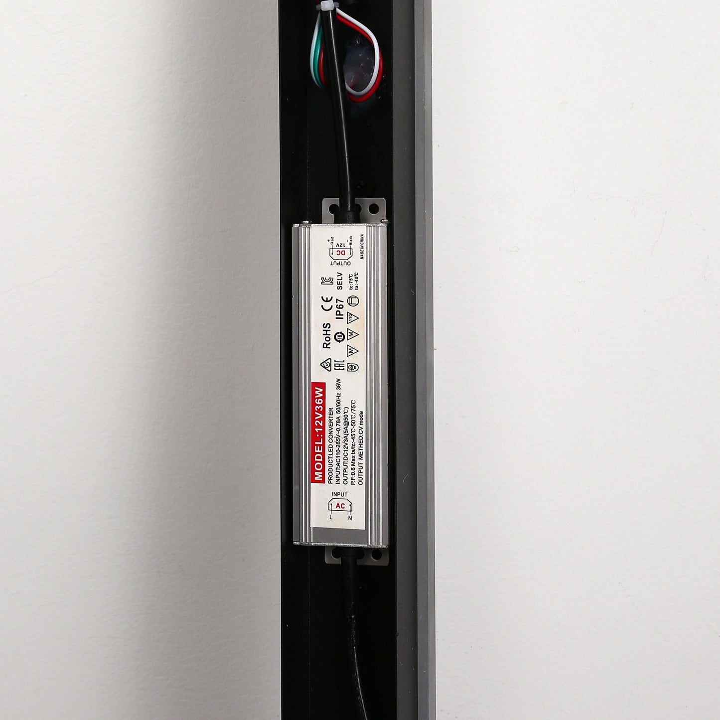 59 in. 45-Watt Black Outdoor Hardwired Linear Waterproof 3000K Warm White Integrated LED Wall Lantern Sconce