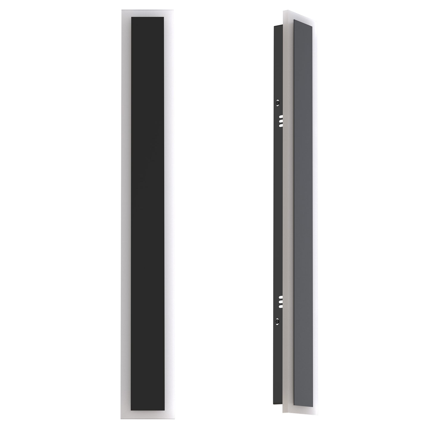 24 in. 1-Light Black Modern Integrated LED Outdoor Wall Light, Waterproof Porch Lantern Sconce for Garden