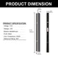 24 in. 1-Light Black Modern Integrated LED Outdoor Wall Light, Waterproof Porch Lantern Sconce for Garden