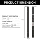 39 in. 30-Watt Black Outdoor Hardwired Linear Waterproof 3000/4500/6000K Integrated LED Wall Lantern Sconce