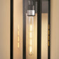 18 in. 2-Pack Large Black Dusk to Dawn Outdoor Waterproof Lantern Wall Lights with Clear Glass Shade(T30 Bulbs Included)