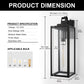20 in. 2-Pack Large Black Outdoor Wall Lantern Sconce Waterproof with Dusk to Dawn for Porch LED Bulbs Included