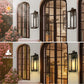 20 in. 2-Pack Large Black Outdoor Wall Lantern Sconce Waterproof with Dusk to Dawn for Porch LED Bulbs Included
