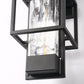 1-Light Modern Black Outdoor Wall Lantern Sconce with Clear Glass, T10 LED Bulbs Included(2-Pack)