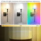6 in. 1-Light Black Wall Sconces with Bulbs Rechargeable Wireless Wall Sconces Dimmable with Remote for Bedroom (2-Pack)