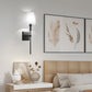 6 in. 1-Light Black Wall Sconces with Bulbs Rechargeable Wireless Wall Sconces Dimmable with Remote for Bedroom (2-Pack)