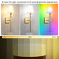 6 in. 1-Light Gold Wall Sconces with Bulbs, Rechargeable Wireless Wall Sconces Dimmable with Remote for Bedroom (2-Pack)