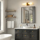 18 in. 2-Light Modern Gold Double Tube Wall Sconce, Sleek Up and Down Light Fixture for Bathroom, Bedroom, or Hallway