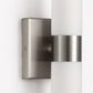 18 in. 2-Light Brushed Nickel and White Double Tube Wall Sconce, Sleek Up and Down Light Fixture for Bathroom, Bedroom