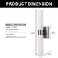 18 in. 2-Light Brushed Nickel and White Double Tube Wall Sconce, Sleek Up and Down Light Fixture for Bathroom, Bedroom