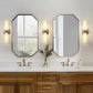 18 in. 2-Light Brushed Nickel and White Double Tube Wall Sconce, Sleek Up and Down Light Fixture for Bathroom, Bedroom