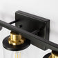33 in. 5 Light Bathroom Vanity Light,Black and Gold Light with Clear Glass Shade, Black Wall Sconce for Bathroom,Bedroom