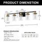 33 in. 5 Light Bathroom Vanity Light,Black and Gold Light with Clear Glass Shade, Black Wall Sconce for Bathroom,Bedroom