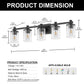 33 in. 5-Light Black Bathroom Vanity Light with Clear Glass Shades for Bathroom, Bedroom, or Hallway