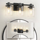 20 in. 3 Light Bathroom Vanity Light, Matte Black Fixtures with Clear Glass Shade, Modern Bathroom Lights Over Mirror