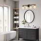 26 in. 4-Light Black Gold Bathroom Vanity Light Fixture, Clear Glass Shade Wall Sconce for Bathroom, Mirror, or Hallway