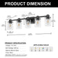 32 in. 5-Light Black Bathroom Vanity Light Fixture with Clear Glass Shades,Vanity Lights for Mirror, Hallway or Bathroom