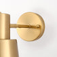 5.1 in. 2-Pack Gold Wireless Wall Sconces, Dimmable LED Wall Lights with Remote Control for Bathroom