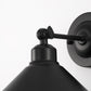 9 in. 2-Pack Black Wireless Wall Sconces, Dimmable LED Wall Lights with Remote Control for Bathroom