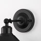 9 in. 2-Pack Black Wireless Wall Sconces, Dimmable LED Wall Lights with Remote Control for Bathroom