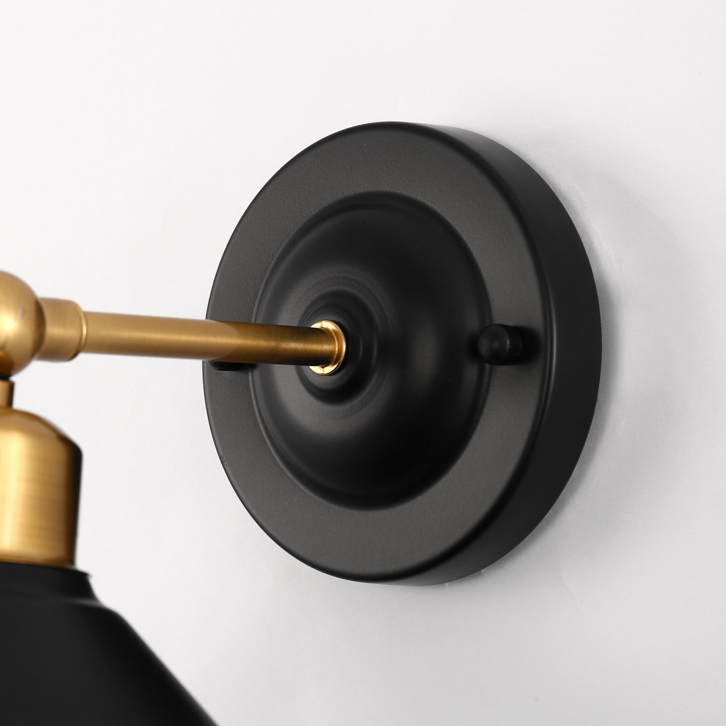 9 in.2-Pack Black and Gold Bell Wireless Wall Sconces, Dimmable LED Wall Lights with Remote Control for Bathroom Bedroom