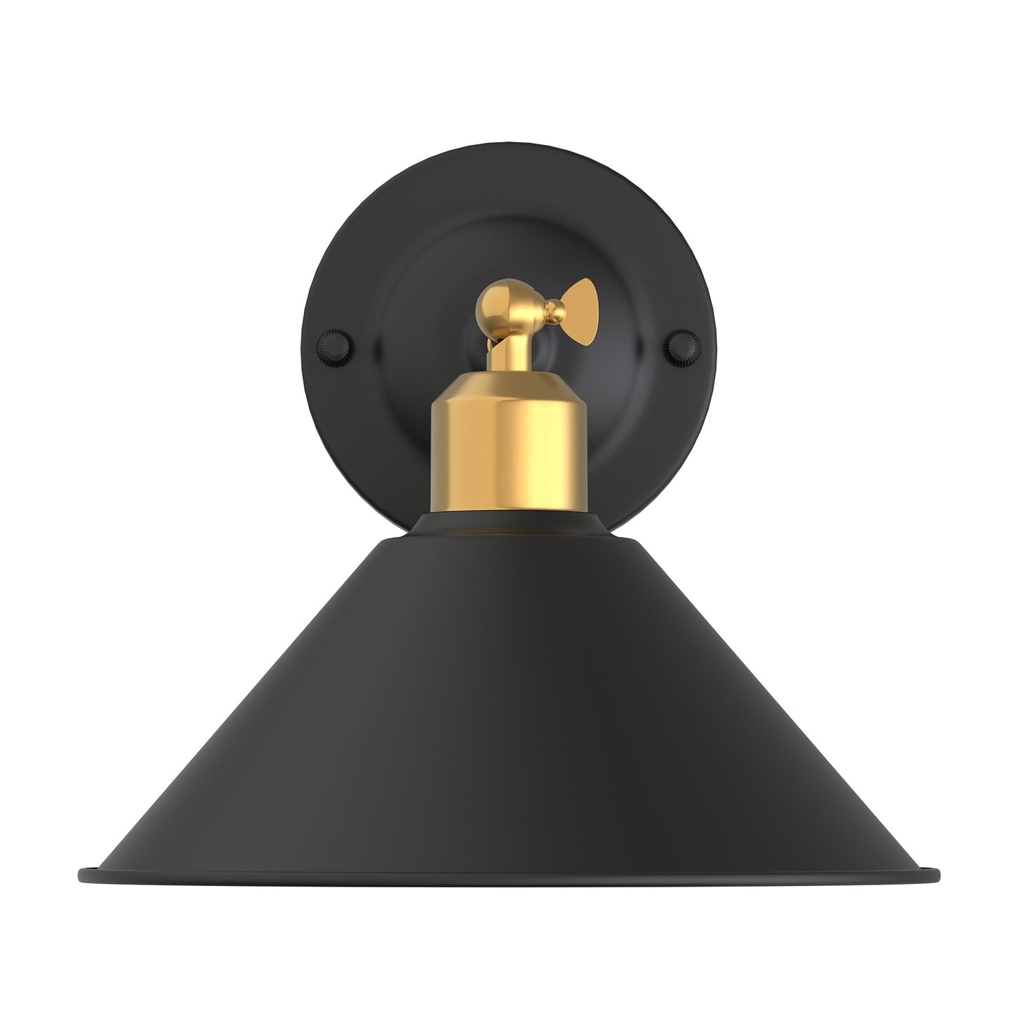 9 in.2-Pack Black and Gold Bell Wireless Wall Sconces, Dimmable LED Wall Lights with Remote Control for Bathroom Bedroom