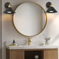 9 in.2-Pack Black and Gold Bell Wireless Wall Sconces, Dimmable LED Wall Lights with Remote Control for Bathroom Bedroom