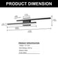 2-Light Modern Matte Black LED Wall Sconce with Frosted Acrylic Shade, Linear Sconce for Bedroom, Hallway, Living Room