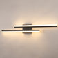 2-Light Modern Matte Black LED Wall Sconce with Frosted Acrylic Shade, Linear Sconce for Bedroom, Hallway, Living Room
