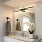 2-Light Modern Matte Black LED Wall Sconce with Frosted Acrylic Shade, Linear Sconce for Bedroom, Hallway, Living Room