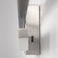 2-Light Minimalist Nickel LED Wall Sconce with Frosted Acrylic Shade, Modern Wall Light for Bedroom, Living Room