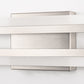 2-Light Minimalist Nickel LED Wall Sconce with Frosted Acrylic Shade, Modern Wall Light for Bedroom, Living Room