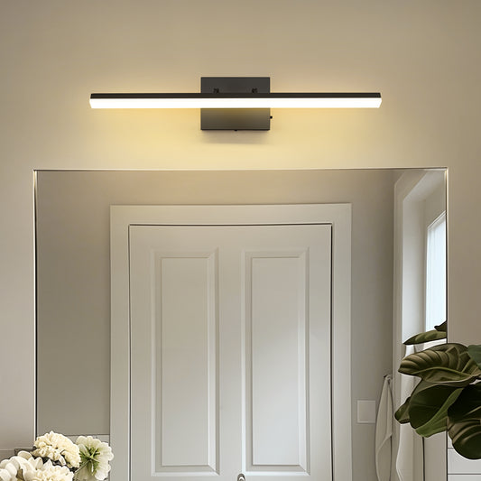 24-Watt 1-Light 24 in. Wall Sconce Vanity Light in Black, Integrated LED Bathroom Wall Light Bar, Light for Mirror