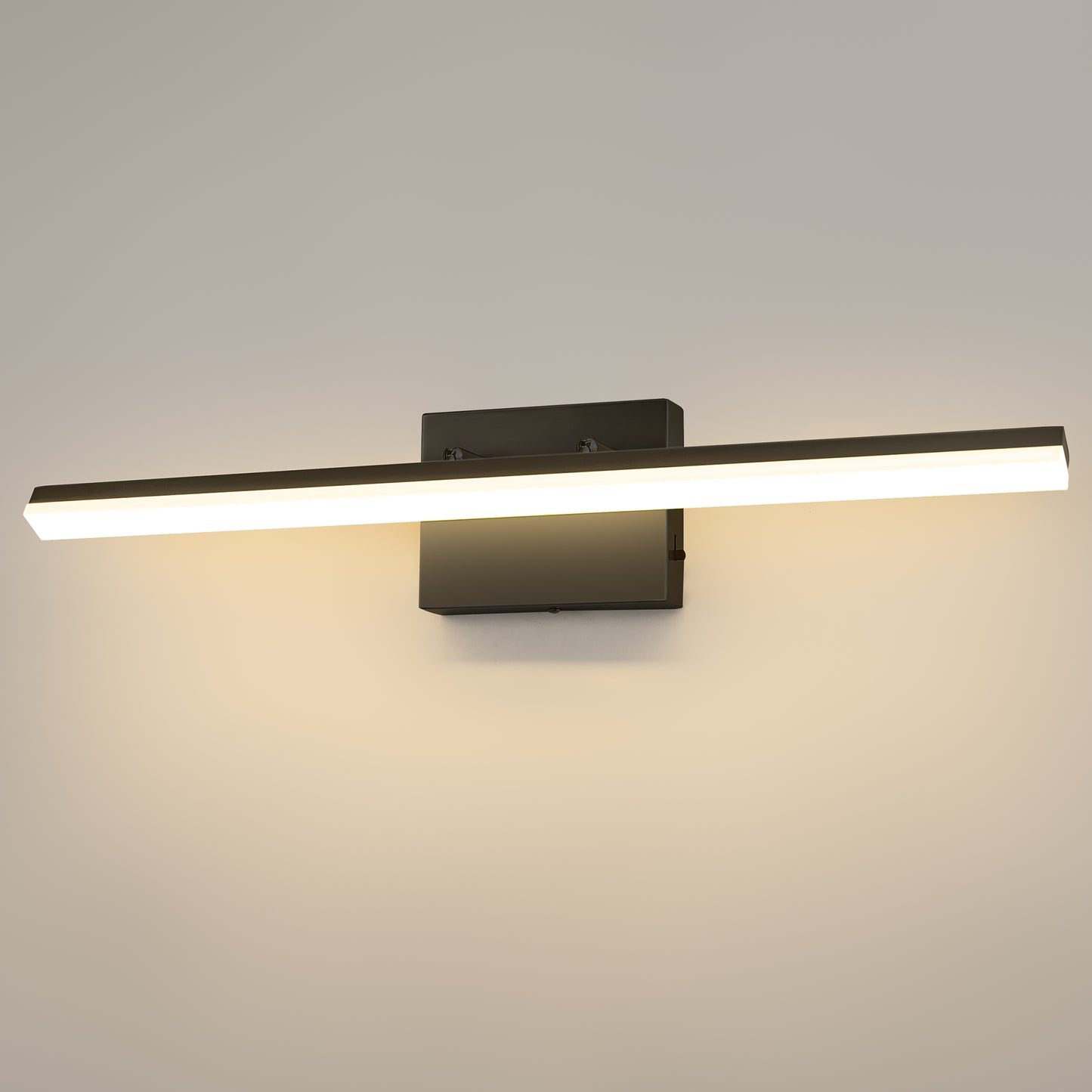 24-Watt 1-Light 24 in. Wall Sconce Vanity Light in Black, Integrated LED Bathroom Wall Light Bar, Light for Mirror