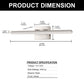 24 in. 24-Watt 1-Light Nickel Vanity Light Integrated LED Wall Sconce for Bathroom, Modern Matte Black Light Bar Over
