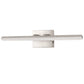 24 in. 24-Watt 1-Light Nickel Vanity Light Integrated LED Wall Sconce for Bathroom, Modern Matte Black Light Bar Over
