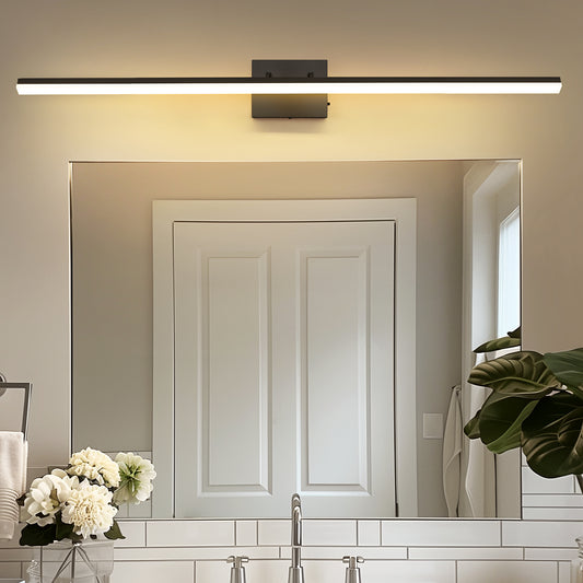 48 in 1-Light 24W Black Integrated LED Vanity Light, Bathroom Wall Sconce, Modern Light Bar for Mirror and Makeup