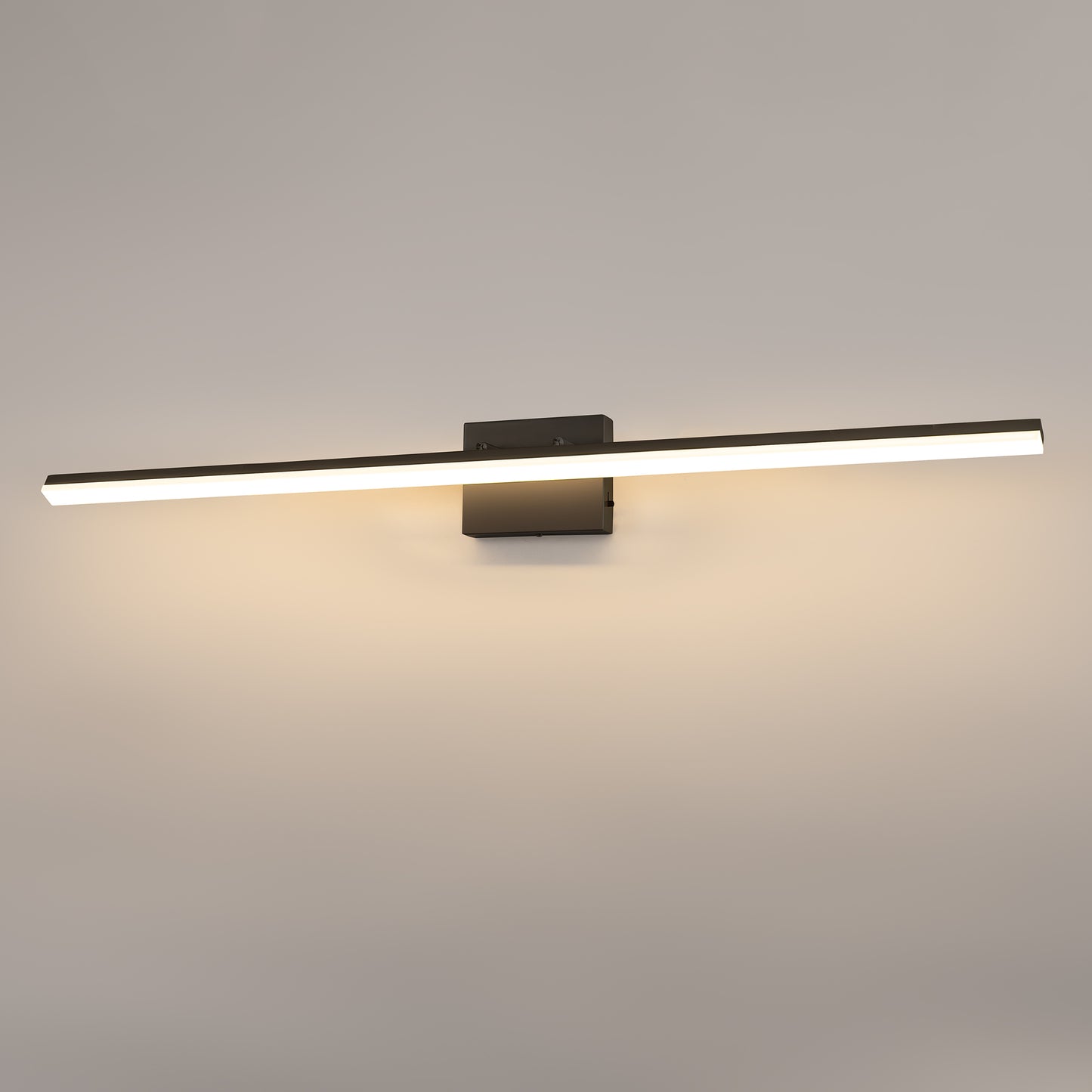 48 in 1-Light 24W Black Integrated LED Vanity Light, Bathroom Wall Sconce, Modern Light Bar for Mirror and Makeup