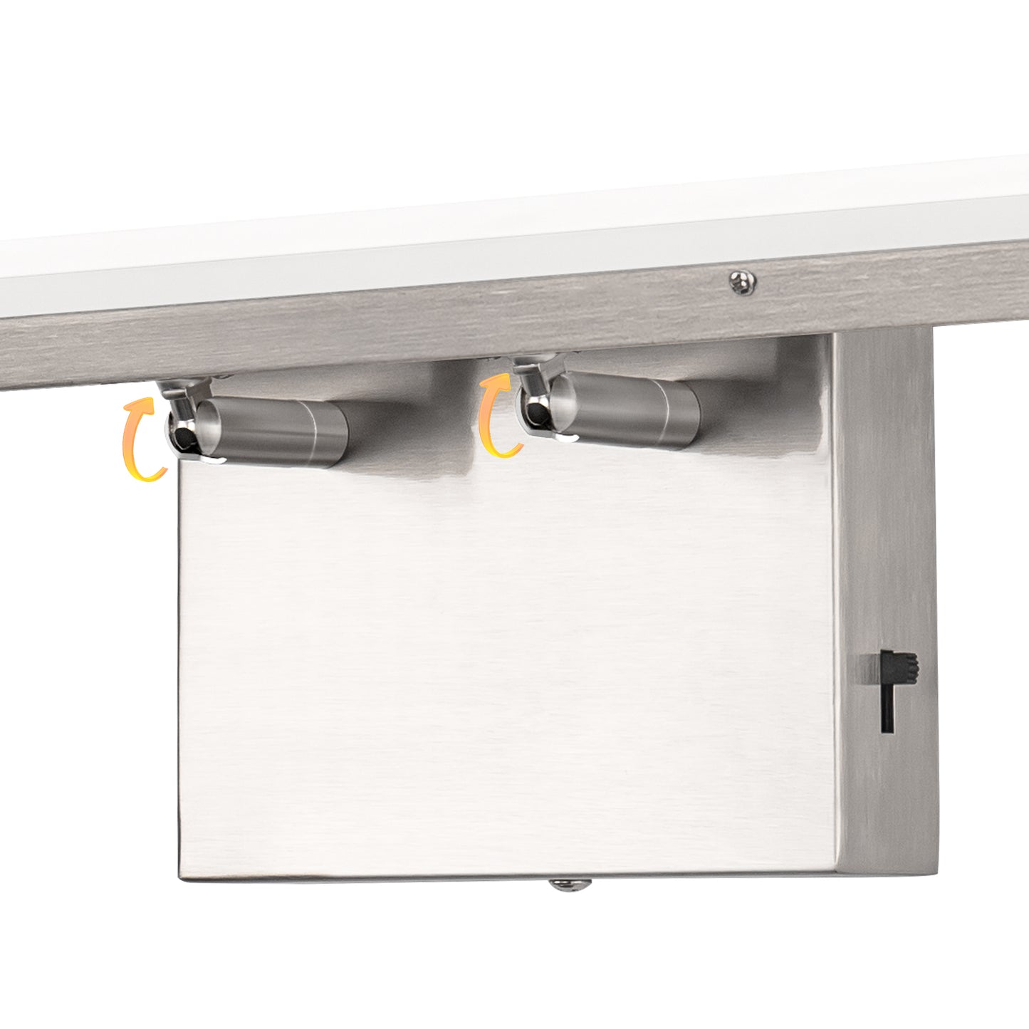 24-Watt 1-Light Nickel Integrated LED Vanity Light, 48 in. Modern Bathroom Wall Sconce, Adjustable Light Bar for Mirror