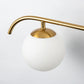24 in. 3-Light Brass Vanity Light Fixture with Frosted Glass Globes Modern Wall Sconce for Bathroom, Mirror, and Hallway