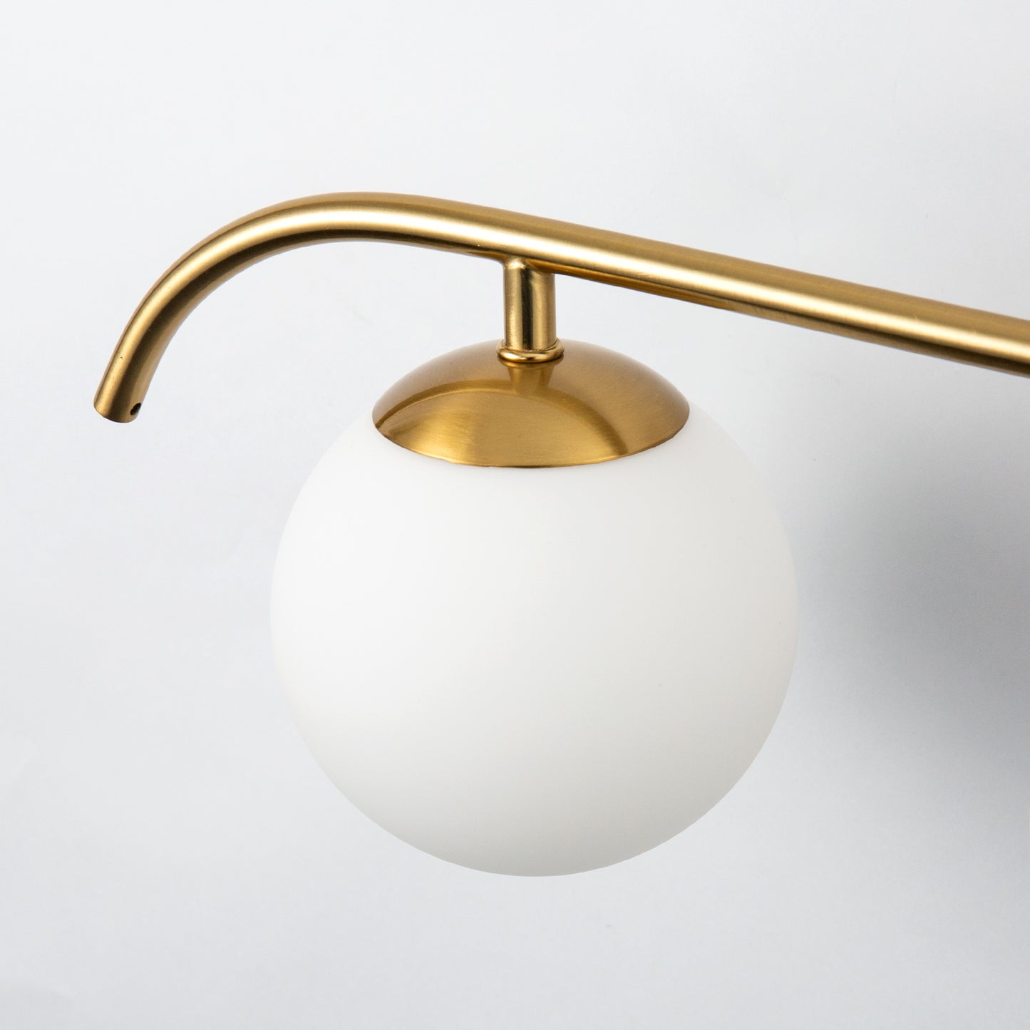 24 in. 3-Light Brass Vanity Light Fixture with Frosted Glass Globes Modern Wall Sconce for Bathroom, Mirror, and Hallway