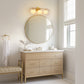24 in. 3-Light Brass Vanity Light Fixture with Frosted Glass Globes Modern Wall Sconce for Bathroom, Mirror, and Hallway