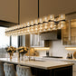 53 in. 60-Light Black Crystal Rectangular Chandelier for Large Living Room, Dining Room