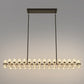53 in. 60-Light Black Crystal Rectangular Chandelier for Large Living Room, Dining Room