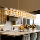 53 in. 60-Light Gold Crystal Rectangular Chandelier for Large Living Room, Dining Room