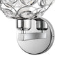 6.7 in. 1-Light Brushed Nickel Wall Sconce,with Crystal Dome Shade for Living Room Foyer