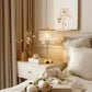 17 in. Gold LED Table Lamp Clear Crystal with 3-Way Dimmer Rotary Switch and Dual USB Charging Ports