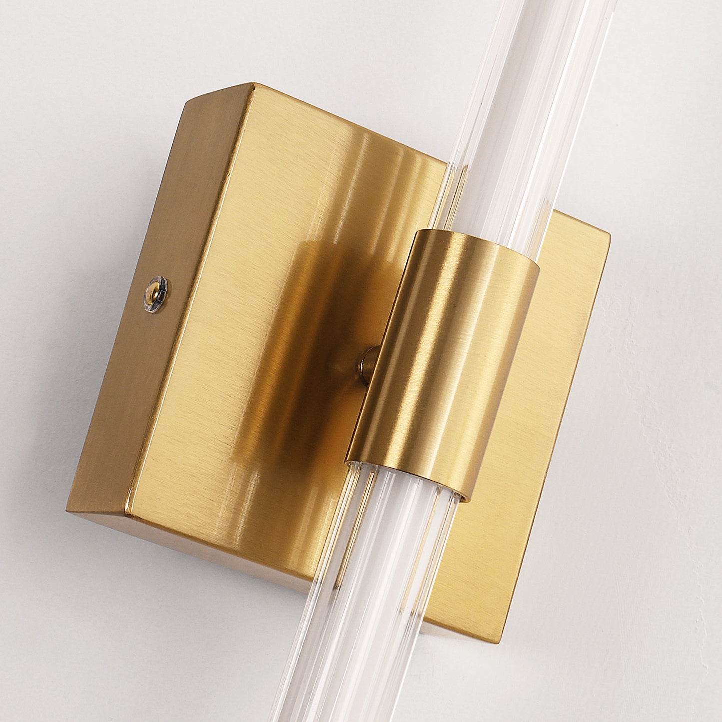 24 in. Gold 1-Light LED Wall Sconce Set, Wireless Rechargeable Vanity Light Bar for Bedroom and Bathroom