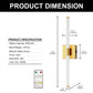 24 in. Gold 1-Light LED Wall Sconce Set, Wireless Rechargeable Vanity Light Bar for Bedroom and Bathroom