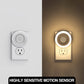 1-Light Motion Sensor Night Light Plug in 0. 6W Warm White, Automatic On/Off for Bedroom, Bathroom, Kids Room 2-Pack